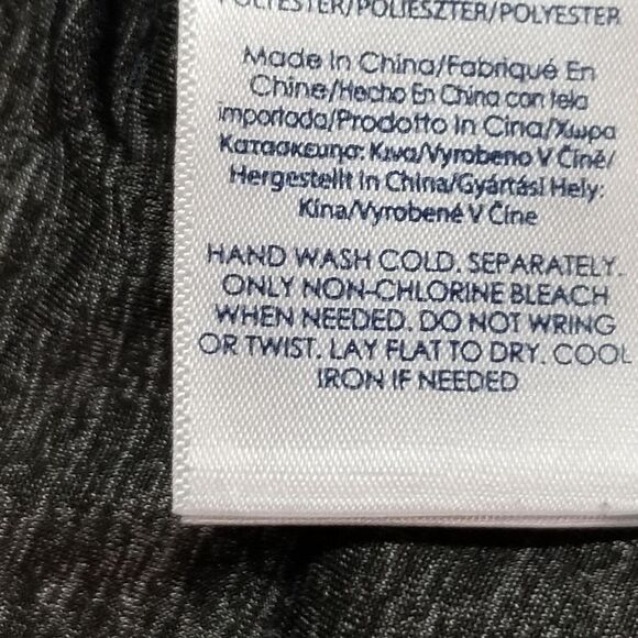 Chaps L Dress Gray 3/4 Sleeve Stretch Ruched Lined Career Office Classic Preppy - Picture 8 of 10